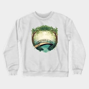 wooden bridge and botany Crewneck Sweatshirt